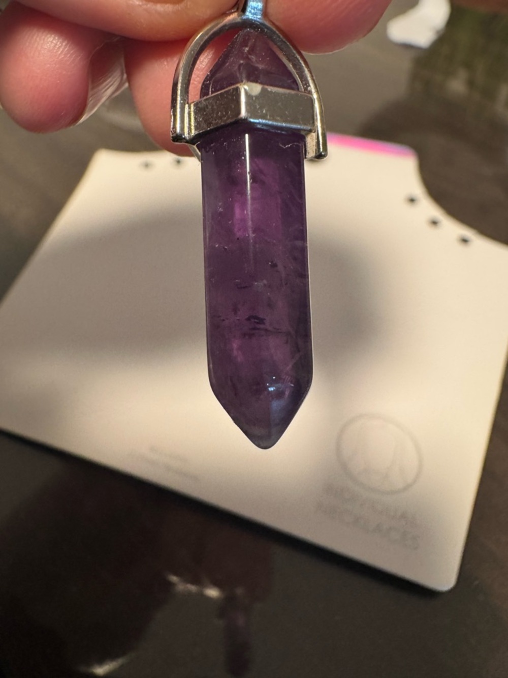Crystal Point Pendant with chain